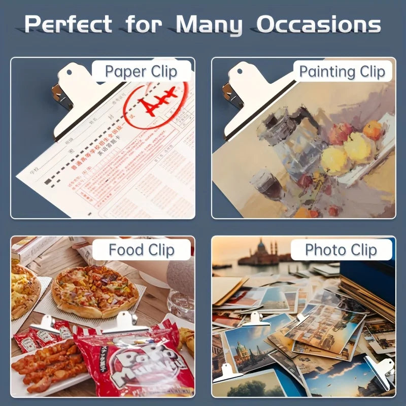 1pc/3pcs/5pcs Large Bull Paper Clips 14.5cm/5.7in,School Supplies for Bulletin Board,Artworks,Food Bag,Photos,Metal Chip