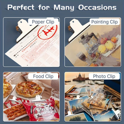 1pc/3pcs/5pcs Large Bull Paper Clips 14.5cm/5.7in,School Supplies for Bulletin Board,Artworks,Food Bag,Photos,Metal Chip