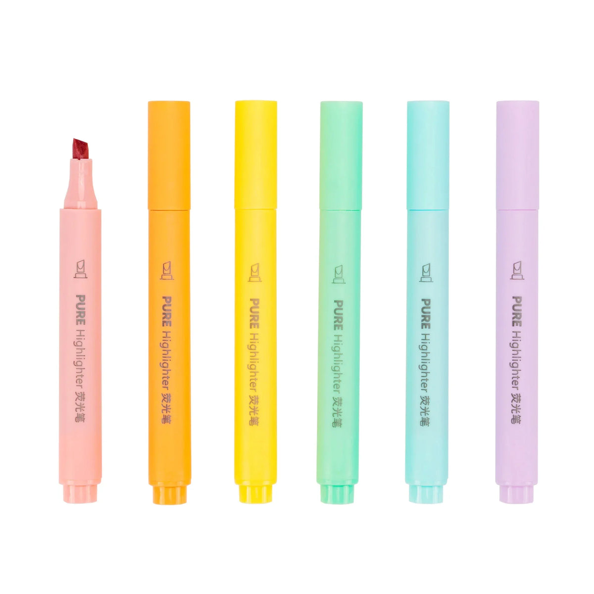 6Pcs/set Pastel Color Macaron Highlighter Pen Marker Pens Fluorescent Pen Drawing Highlighters Cute Stationery School Supplie