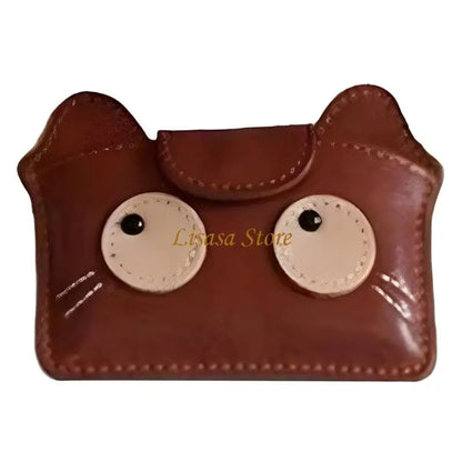 M6CC Lightweight Vintage Cats Print PU Card Wallet With Expandable Capacity For Credit Cards