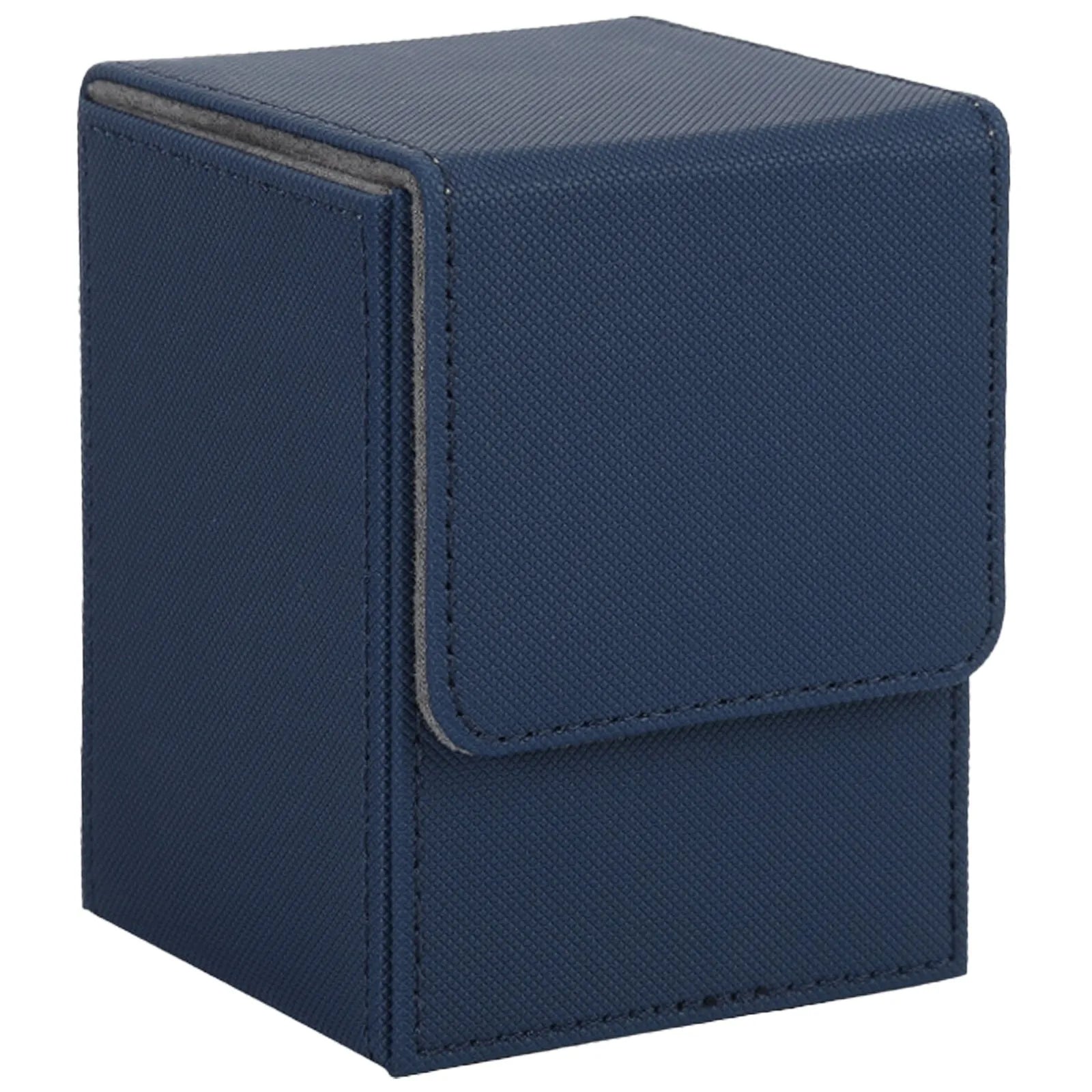 Card Fit For 100+Single Sleeved Cards , Leather Trading Commander Deck Box Compatible With Card Deck,Game Card Box - dark blu