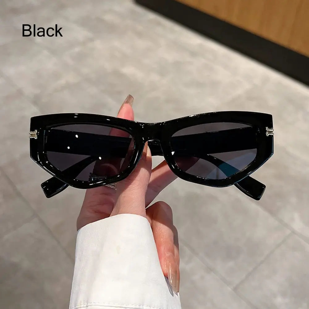 Vintage Cat Eye Sunglasses for Women New in Fashion Gradient Women Black Shades Trendy Chic Designer Sun Glasses