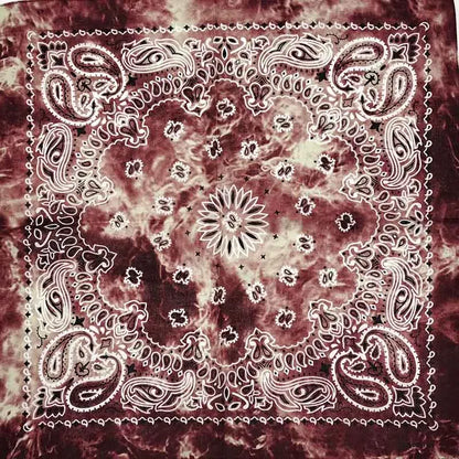 New Fashion Hip Hop 100% Cotton Bandana Square Scarf 55cm*55cm Black Red Paisley Headband Printed For Women/Men/Boys/Girls - 