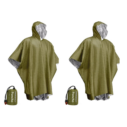 Emergency Waterproof Raincoat Aluminum Film Disposable Poncho Warm Thermal Rainwear Blankets Survival Tools Camping Equipment