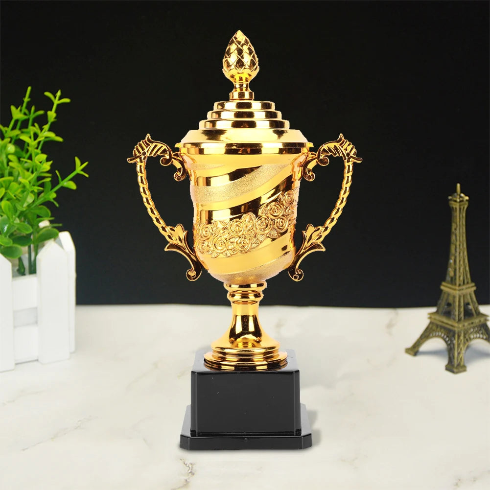 Gold Plastic Reward Trophy Cup Soccer Medals Prize Cup Early Educational Basketball Football Winners Gifts for Game School