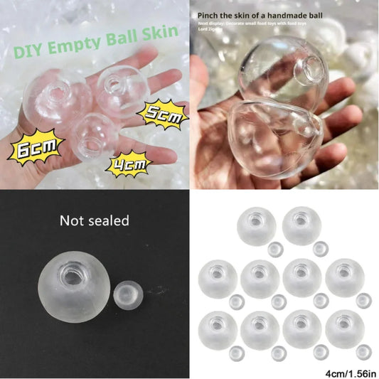 Tpr empty water polo decompression hand-made empty ball DIY toy empty leather can not be broken noisy ball filling accessorie