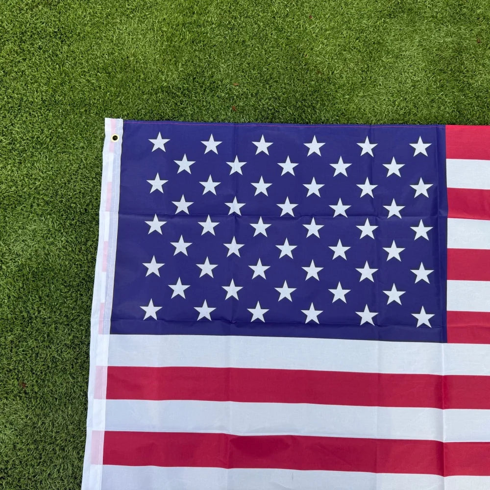 150x90cm US banner Double Sided Printed Polyester American Flag Grommets USA Flag