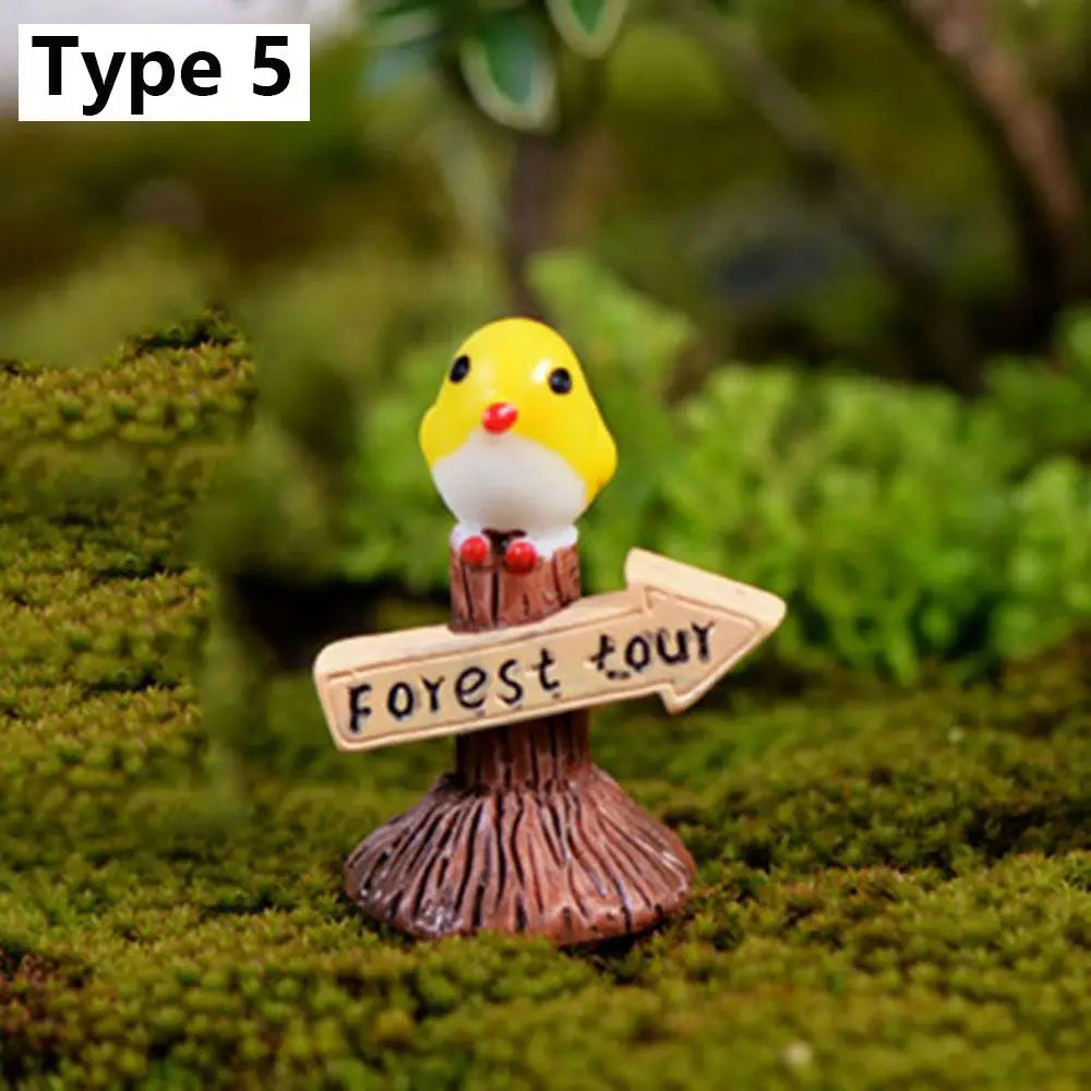 3pcs Table Chairs Miniature Set Mini Fairy Garden Furniture Ornaments Kit for Dollhouse Accessories Home Micro Landscape - No