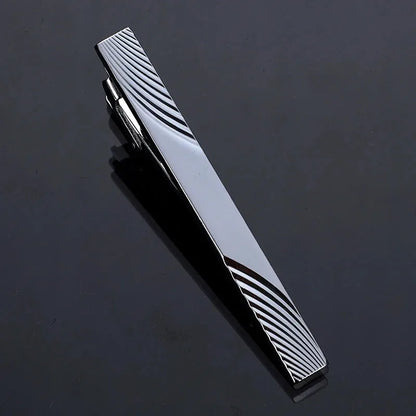 Men's Gold-Tone Tie Bar with Detachable Chain - Elegant Tie Clip for Weddings and Formal Attire
