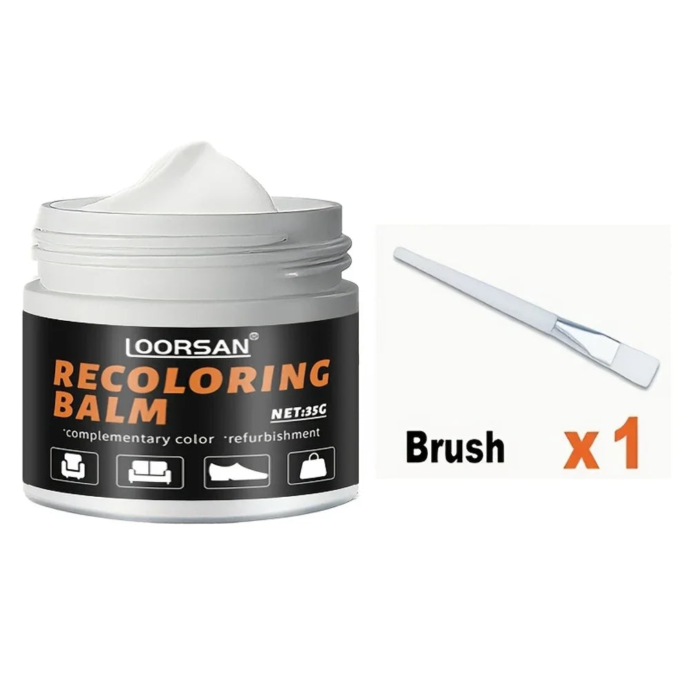 LOORSAN New White Shoe Edge Restorer 35g - Professional Shoe Repair Cream for Sneakers, Boots, Leather, Easy Apply Color Fix 