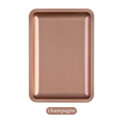 1PC Square Stainless Steel Cosmetic Storage Tray Nail Art Manicure Plate Tweezers Clippers Pens Container False Nails Dish To