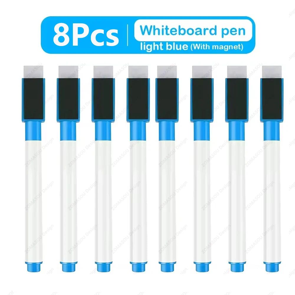 48-1Pcs Magnetic Erasable Whiteboard Pen Color Options Numbering Stationery Office Teaching Supplies for Student Blackboard N