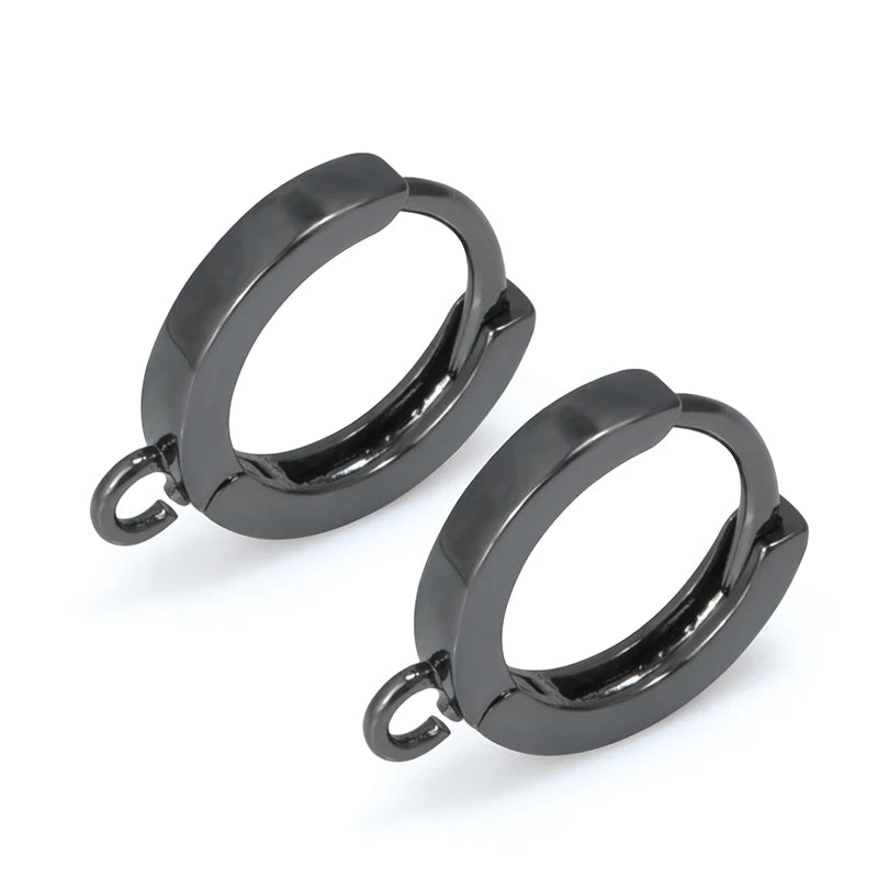 Silver Color Brass Earring Hooks for DIY Jewelry Making Handmade Silver Color Jewelry Accessories Findings Eawires - Gun Blac