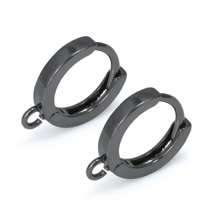 Silver Color Brass Earring Hooks for DIY Jewelry Making Handmade Silver Color Jewelry Accessories Findings Eawires - Gun Blac