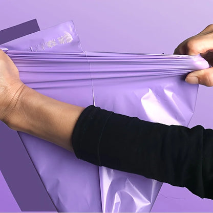 33 Pcs Purple Poly Mailers Self-Seal Shipping Bags, Uncoated Reusable Polyethylene Mailing Envelopes with Adhesive Strip, Wat