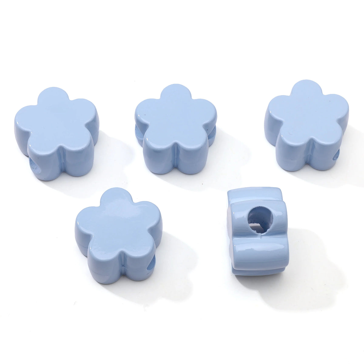 1/5Pcs Acrylic Large Hole Beads Star/Flower/Heart Beads Jewelry Making Materials for DIY Phone Chain Keychain Charms Accessor