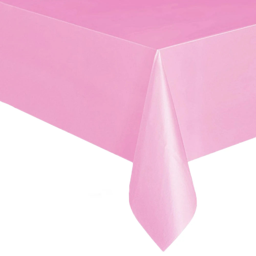 Disposable Tablecloth White Black Pink Gold Table Cover Plastic Birthday Wedding Table Cloth Party Dining Table Decoration Fa
