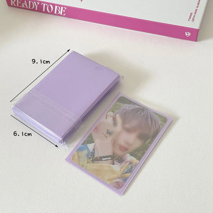 Sharkbang 50pcs/Lot Holo Card Sleeves 61x91mm 20C Macaron Color Kpop Holder For Postcards Films Game Cards Photocard Protecto