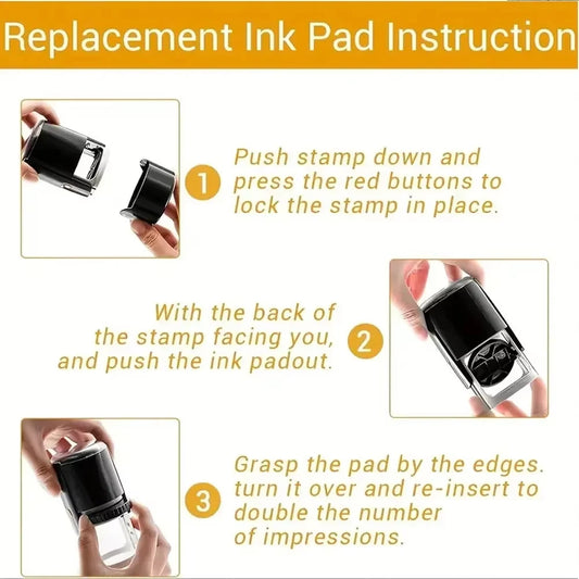 Custom Stamp Round Self Inking,Personalized Stamp 25/30/40/50mm Monogram LOGO Design Rubber Stampswith 4 Optional Ink Colors