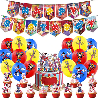Amazing Digitaled Circues Birthday Decoration Tableware Plate Banner Balloon Party Favors for Kids Baby Shower Party Supplies
