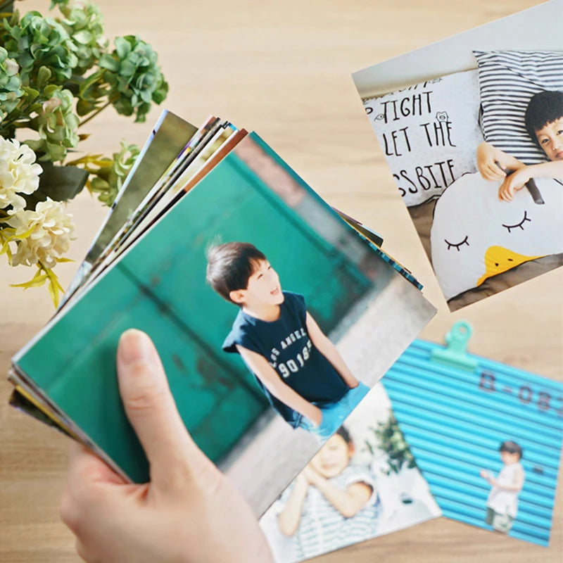 50pcs/100pcs Customized Printing Your Photos Pets Kids Baby Landscape Photos Pictures Print Important Moment Child Growth Rec