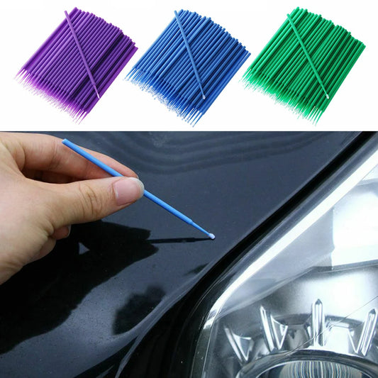 100pcs Paint Brushes Paint Touch-up Dentistry Pen Car Applicator Stick Once-only Use Automobile Pen Cleaning Stick Paint Brus