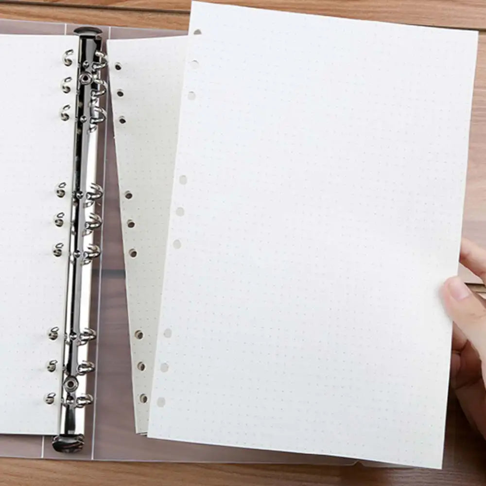 45 Sheets/90 Pages Ring Notebook Insert Refills 6 Holes Loose Leaf Papers Journals A5 A6 A7 Spiral Diary Planner Inner Core P