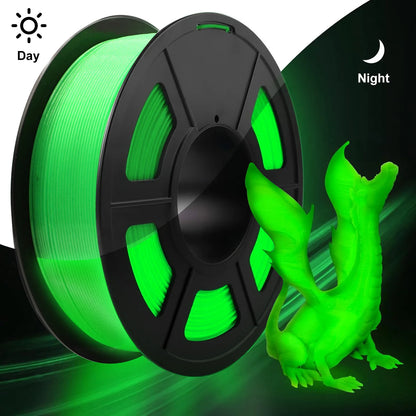 DIY Christmas Gift, 1.75mm PLA Luminous 3D Printer Filament, 200g(0.44L）Spool, Glow in the Dark, for Most FDM Printers