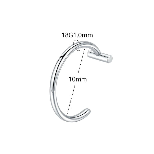1PC Stainless Steel Fake Nose Ring Hoop Septum Rings Non-Pierced C Clip Lip Ring Earring Fake Nose Piercings Women Body Jewel