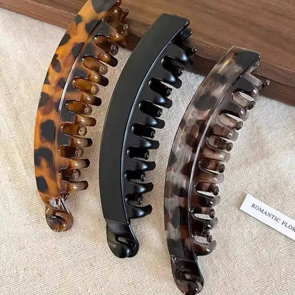 Tortoiseshell Banana Hair Clip Fish Shaped Hairpin For Women Hair Accessories Hairgrips Twist Clamp Ponytail Barrettes Headwe