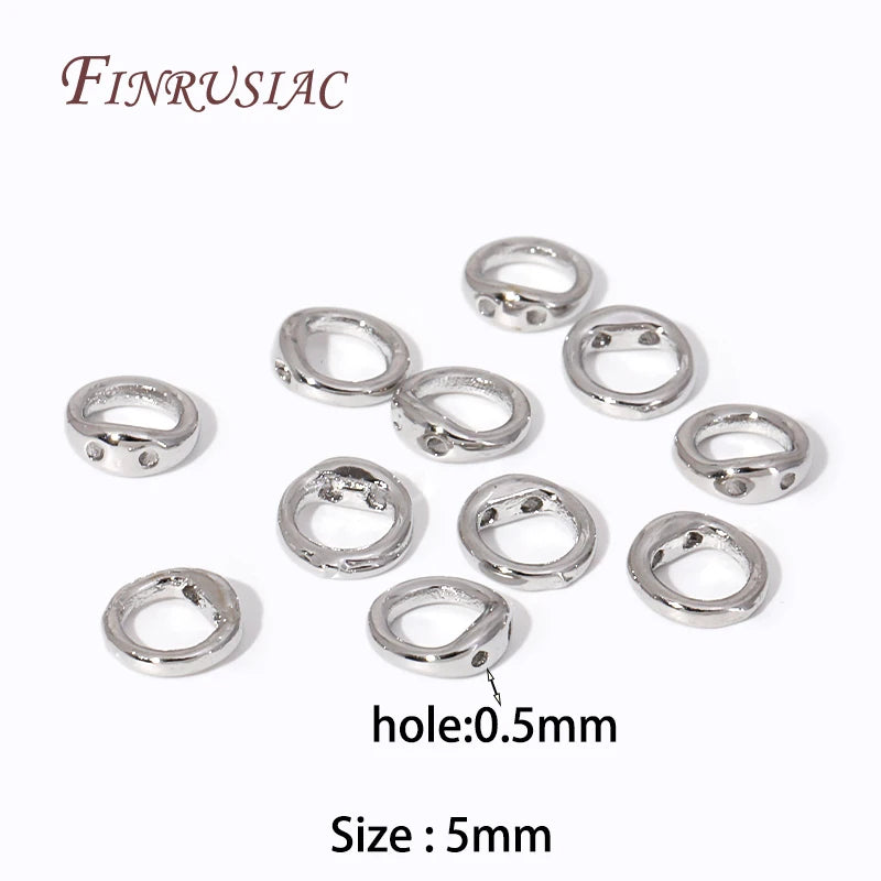 10/20Pcs 18k Real Gold Plated End Cap For Jewelry,Crimp Beads,Jewelry Making Materials,Clam Shell Bead Tip,DIY Accessories