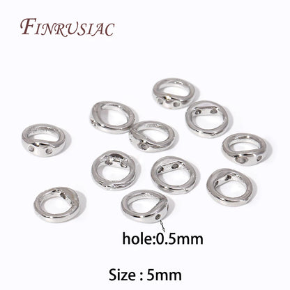 10/20Pcs 18k Real Gold Plated End Cap For Jewelry,Crimp Beads,Jewelry Making Materials,Clam Shell Bead Tip,DIY Accessories