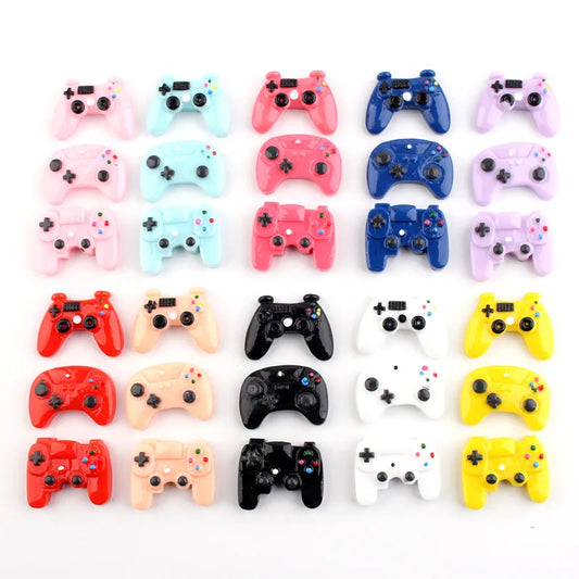 8pcs Resin Flatback Miniature Game Controller Cabochon Kawaii Flat Cabochons DIY Craft Decoration Accessories