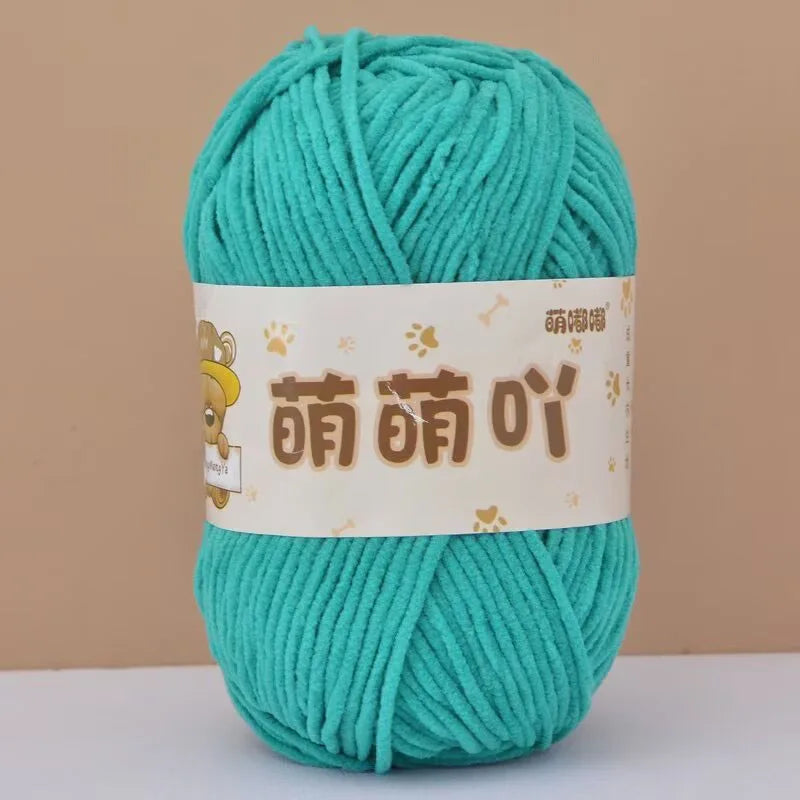 Fluffy Chenille Yarn for Crocheting doll thread Soft Bulky Velvet Yarn for Knitting Crochet Crafts Amigurumi Matte Chenille Y