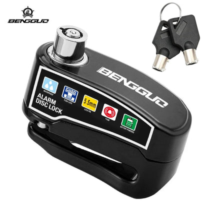 Motorcycle & Bicycle Disc Brake Lock Aluminum Alloy Bike Anti-theft Wheel Disc Brake Lock waterproof Security Alarm Protectio