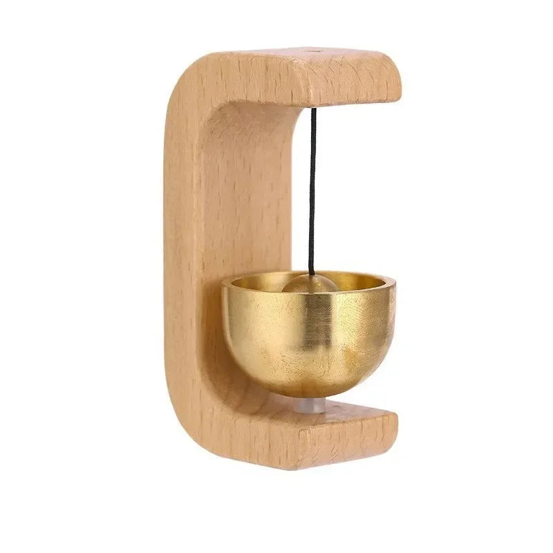 Hanging Decorations Wooden Wind Chimes Wireless Doorbell Entrance Door Bell Decorative Wind Bell for Home Opening - A1