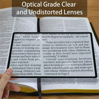 New Full Page Large Sheet Magnifier Magnifying Glass Reading Aid Glass Page Magnifying Lens Ultra-thin Reading Magnifier New