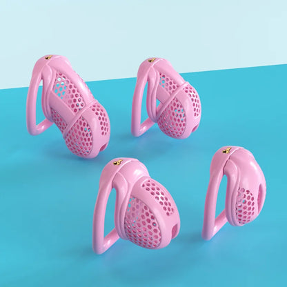 Male Chastity Cage Breathable Honeycomb Design With Removable Lock Cock Cage Comfortable Anti Pinch BDSM For Men Adult Sex To