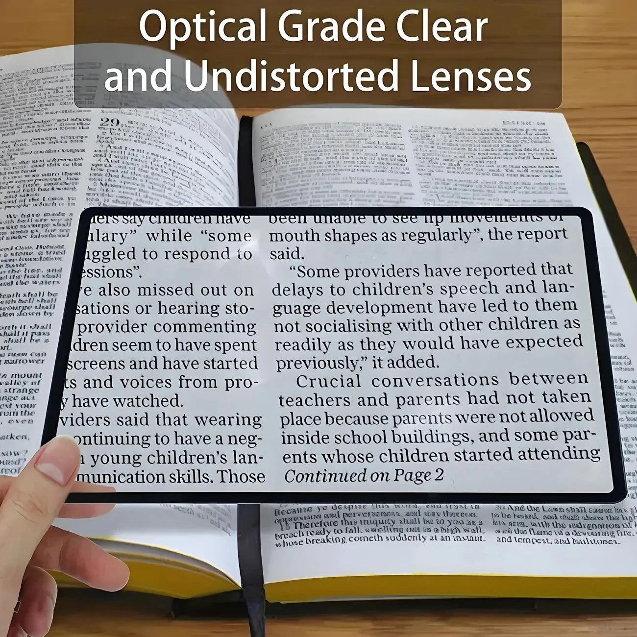 Full Page Large Sheet Magnifier Magnifying Glass Reading Aid Glass Page Magnifying Lens Reading Magnifier