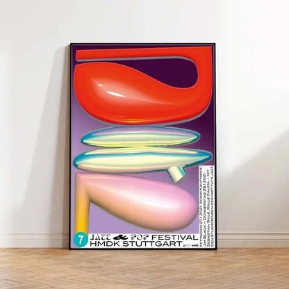 Mid Century Vintage Classic Colorful Posters Abstract Canvas Print Wall Art Canvas Painting for Living Room Home Decor TW10 -