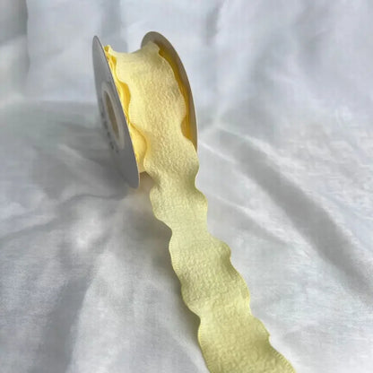 1PC 10 Yards Fishtail Yarn Ribbons 2.5cm Wave Edge Pleated Gifts Packaging Material Gift Wrapping Bouquets Chiffon Ribbon - 2