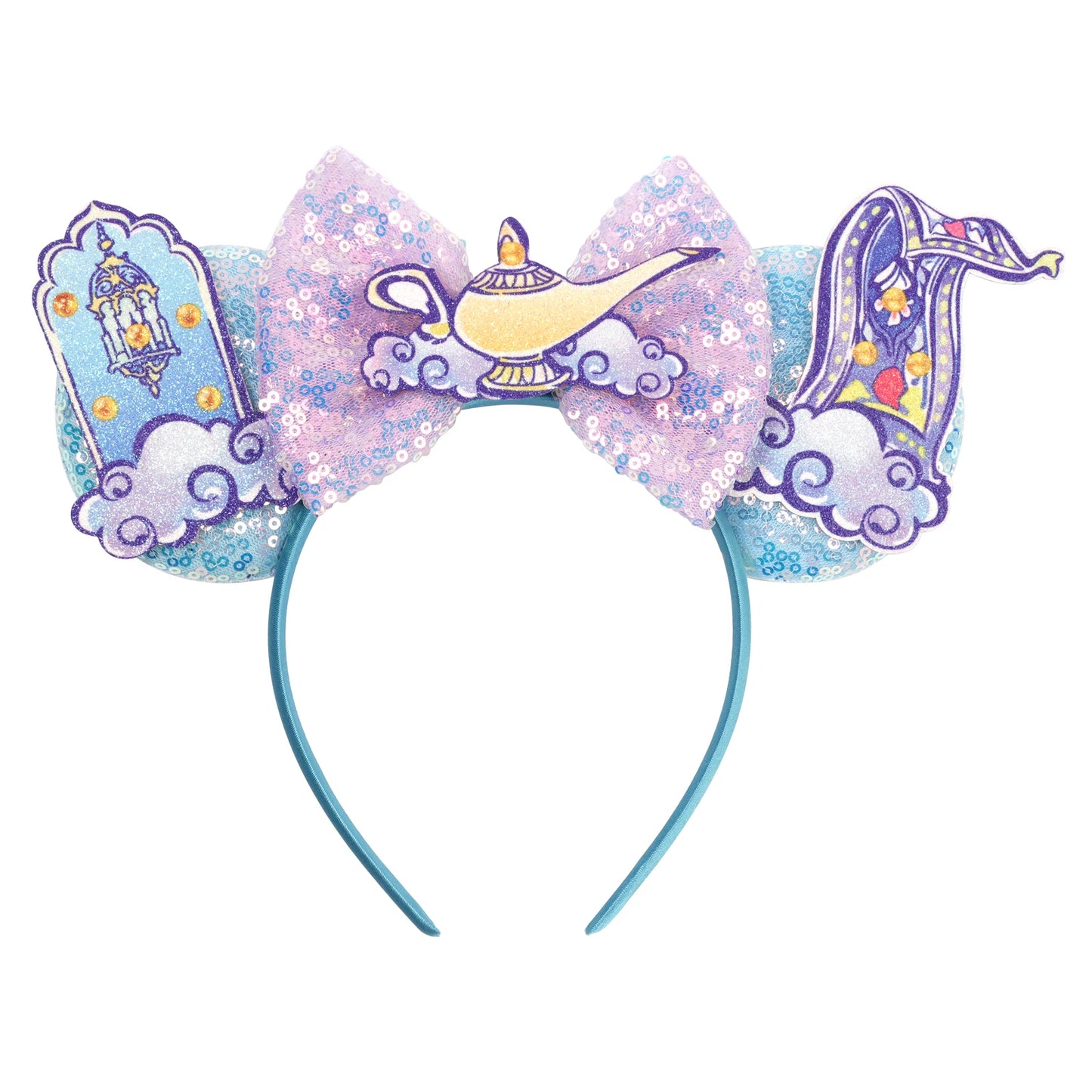 New Christmas Halloween Mouse Ears Headband Cartoon Sequin Bows Headband Birthday Party Princess Cosplay Costume For Women Ad