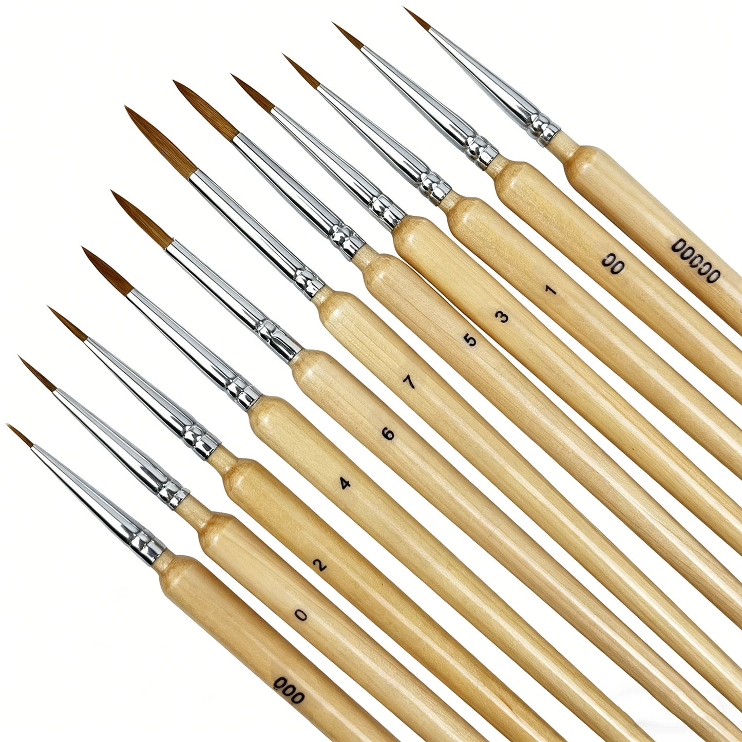 10/11pcs Miniature Paint Brushes, Detail Tip Paint Brushes Set With Ergonomic Handle - Suitable For Acrylic Painting, Oil, Wa