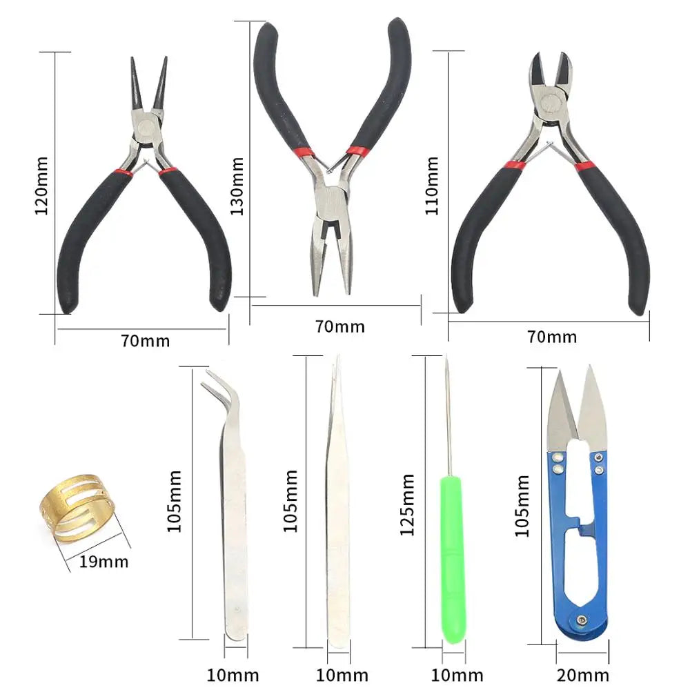 Jewelry Making Supplies Kit, DIY Jewelry Making Accessories, Colorful Beads, Clasps and Hooks, Crafting Supplies for Jewelry