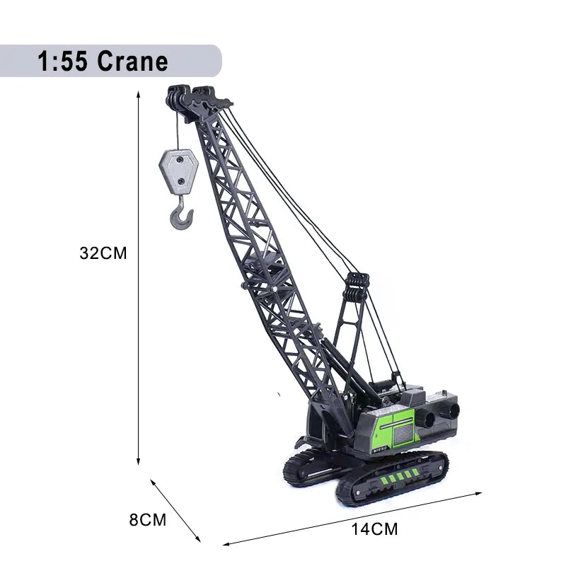 Engineering Diecast Toys for Boys Alloy+Plastic Tractor Excavator Backhoe Crane Bulldozer Kids Truck Children Vehicle Model G