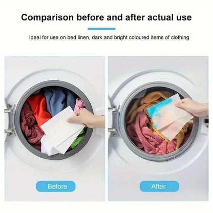 50Color Dye-Resistant Cloth for Laundry，No Chemical Composition，Mixed Laundry Anti-Penetration and Fade Protection，Universal 