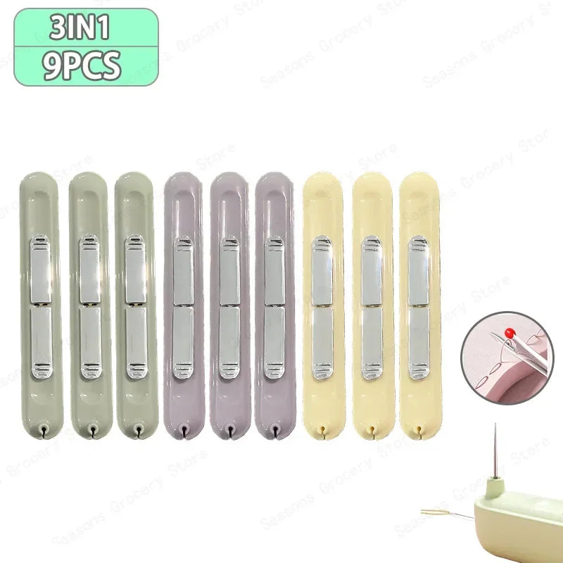 2 In 1 Needle Threader and Seam Ripper Tool Multifunctional Sewing Thread Remover Cross Stitch Crafting Accessories Easy Use 