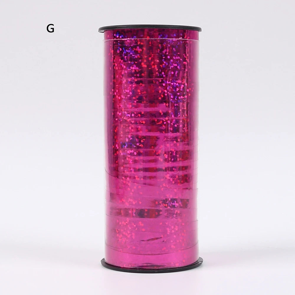 100Yards/Roll Glitter Curling Ribbons Balloon Ribbons Gift Wrap Ribbons for Crafts Christmas Birthday Wedding Party Decoratio