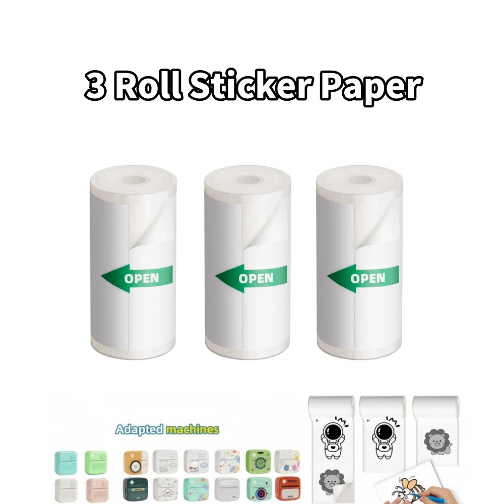 Dolewa D3 Portable Printer Thermal Paper Stickers Paper Mini Printers Labels Maker Printer for Error Printing Photo Printing 