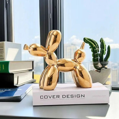 Ceramics Balloon Dog Sculpture Home Decor Room Decoration Accessories Office Nordic Animal Decorative Sculptures Figurinesnee